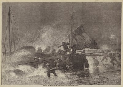 Start einer Nordsee-Yawl während eines Sturms von George Henry Andrews