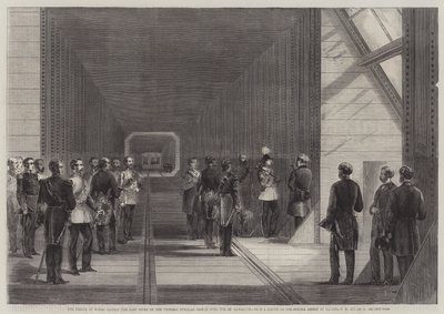 Der Prinz von Wales schließt den letzten Nieten der Victoria Tubular Bridge über den St. Lawrence von George Henry Andrews