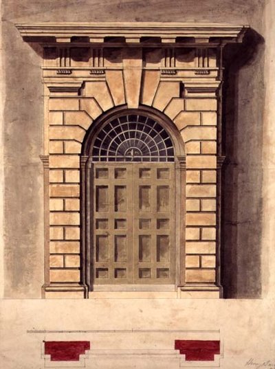 Entwurf für eine Palladianische Türumrahmung von George Henry Bailey