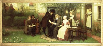 Andrew Marvell (1621-78) besucht seinen Freund John Milton (1608-74) von George Henry Boughton