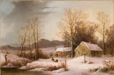 Bauernhof im Winter 1860 von George Henry Durrie