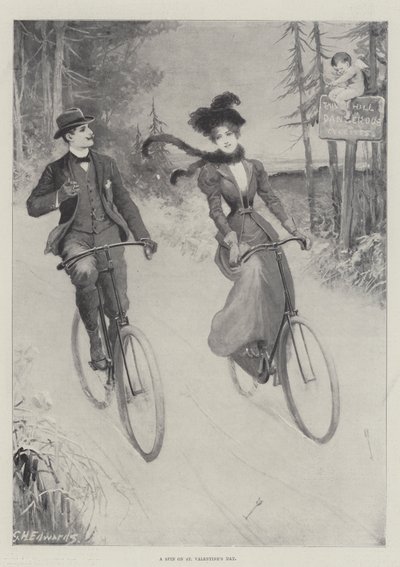 Eine Fahrt am Valentinstag von George Henry Edwards