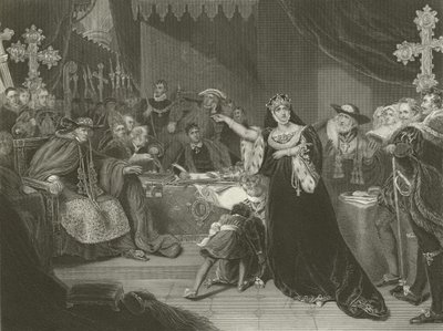 Der Prozess von Katharina von Aragon, 1529 von George Henry Harlow
