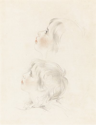 Zwei Studien für Arthur aus Shakespeares "König Johann" von George Henry Harlow