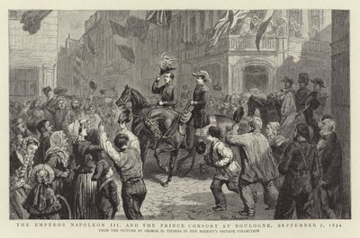 Der Kaiser Napoleon III. und der Prinzgemahl in Boulogne, 7. September 1854 von George Housman Thomas