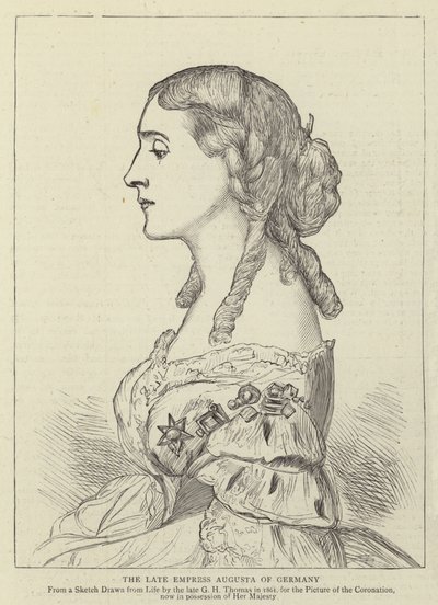 Die verstorbene Kaiserin Augusta von Deutschland von George Housman Thomas