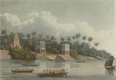 Hindoo-Pagoden unterhalb von Barrackpore am Ganges von George Hunt