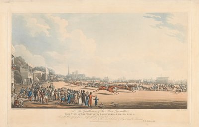 Ansicht der Worcester-Rennbahn und Tribüne von George Hunt