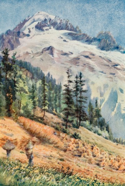 Die Aiguille Verte und die Aiguille Du Dru, Herbst von George Jackson Flemwell