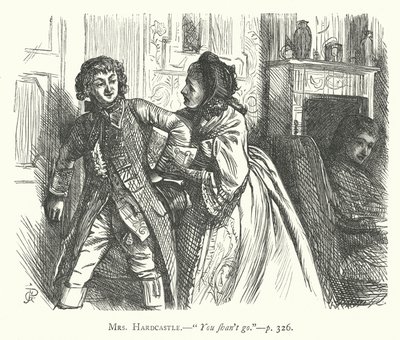 Illustration für Sie stellt sich dumm, um zu erobern (Gravur) von George John Pinwell