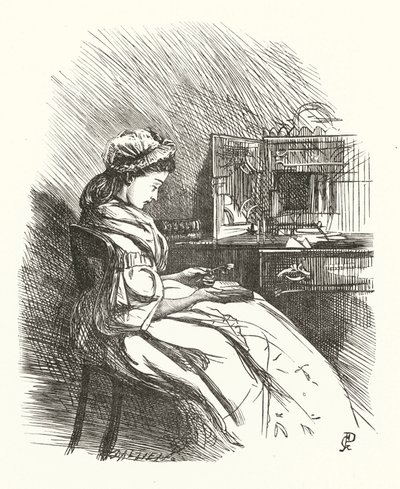 Illustration zu Strophen über die Frau von George John Pinwell