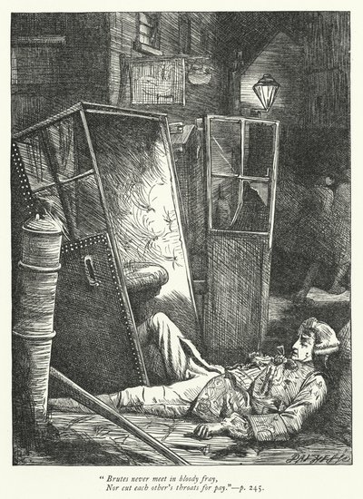 Illustration für Die Logiker widerlegt (Gravur) von George John Pinwell