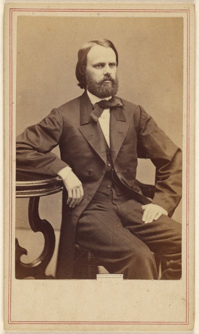 Unbekannter Mann mit Vollbart, sitzend von George Kendall Warren