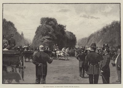 Die Londoner Saison, im Hyde Park, warten auf den Shahzada von George L. Seymour