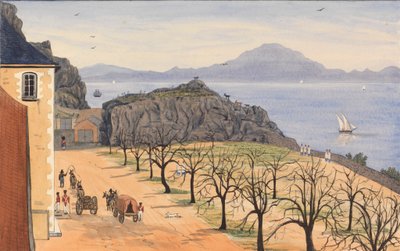Die Berge Afrikas, vom Krankenhaus in Gibraltar von George Lothian Hall