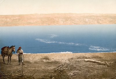 Mann mit Pferd am Toten Meer von Bartolome Esteban and studio Murillo