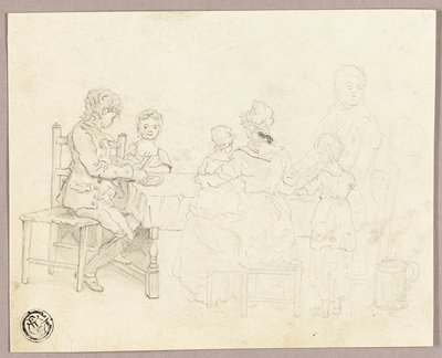 Familie am Tisch von George Morland