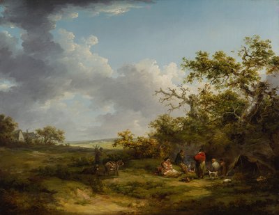 Landschaft mit einem Zigeunerlager von George Morland