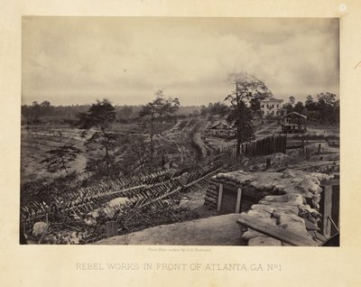 Stellungen der Rebellen vor Atlanta, Georgia, Nr. 1 von George N. Barnard