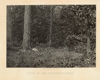 Szene vom Tod von General McPherson, Georgia, aus Fotografische Ansichten von Shermans Feldzug von George N. Barnard