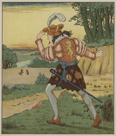 Illustration für Rumpelstilzchen von den Brüdern Grimm von George R. Halkett