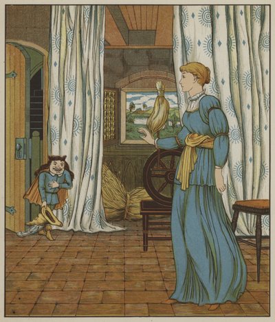 Illustration für Rumpelstilzchen von den Brüdern Grimm von George R. Halkett