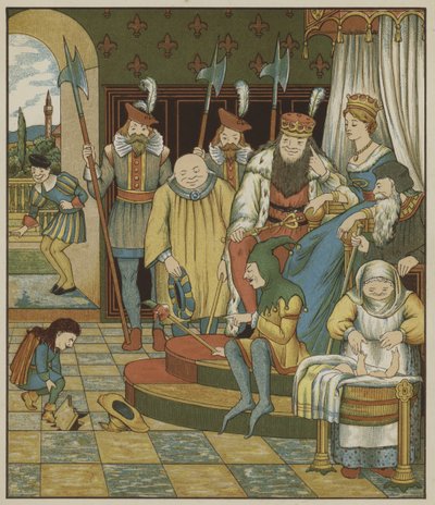 Illustration für Rumpelstilzchen von den Brüdern Grimm von George R. Halkett