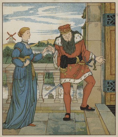Illustration für Rumpelstilzchen von den Brüdern Grimm von George R. Halkett