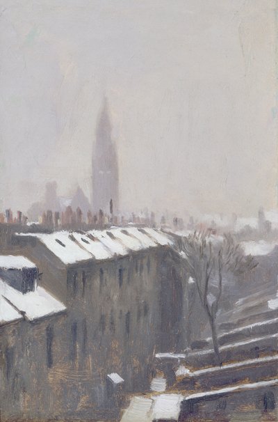 Duke Street im Schnee, Edinburgh, 1870 von George Reid
