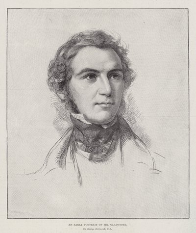 Ein frühes Porträt von Mr. Gladstone von George Richmond