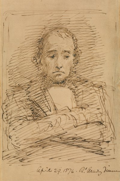 Benjamin Disraeli, skizziert bei einem Royal Academy Dinner von George Richmond