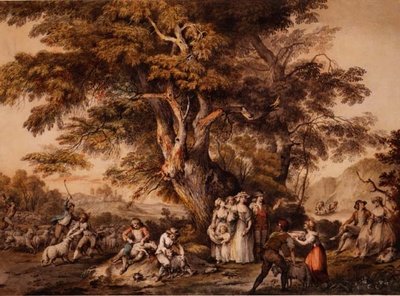 Sommer: Schafschur, ca. 1780 von George Robertson