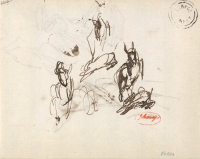 Tollender Ziegenbock: Drei Skizzen von George Romney