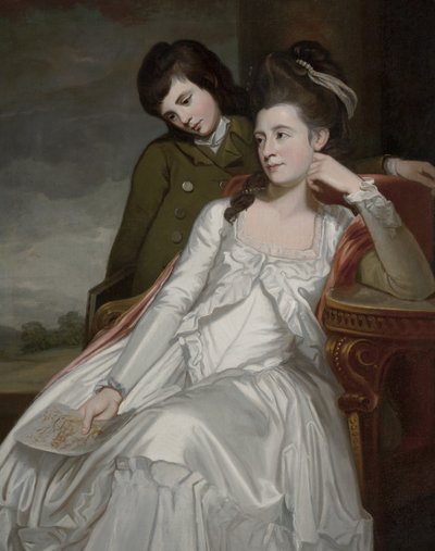 Jane, Herzogin von Gordon und ihr Sohn George von George Romney