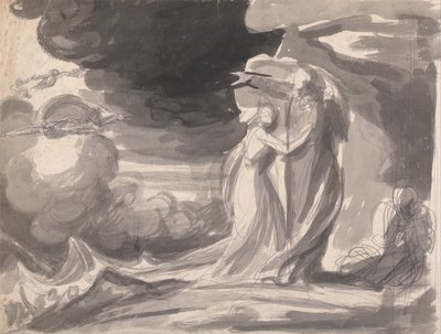 Miranda, Prospero und Caliban: Der Sturm von George Romney