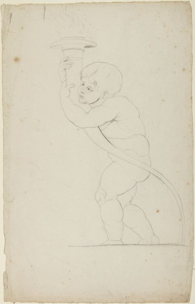 Putto mit Fackel von George Romney