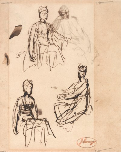 Sitzende Frau: Drei Studien von George Romney
