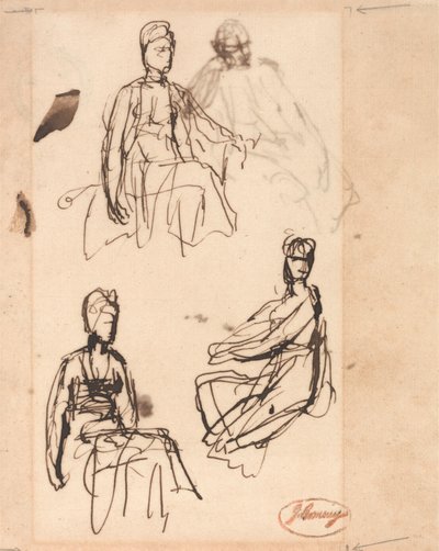 Sitzende Frau: Drei Studien von George Romney