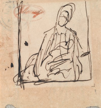 Sitzende Frau, möglicherweise mit einem Kind von George Romney