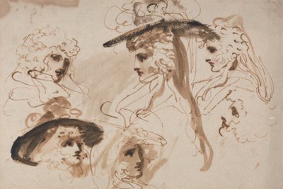 Studien für den Kopf einer Dame (Studien eines Frauenkopfes) von George Romney