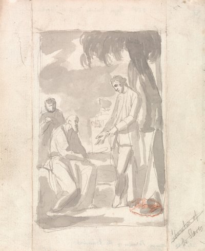 Studie für das Porträt von Major Thomas Pearson und dem Brahmanen von George Romney