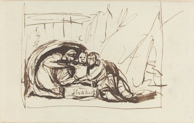 Der junge Shakespeare, genährt von Komödie und Tragödie von George Romney