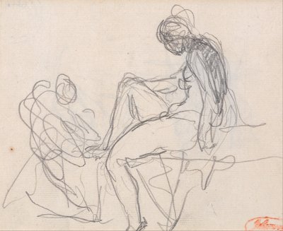 Zwei Figuren: Wahrscheinlich für das Bad der Diana von George Romney