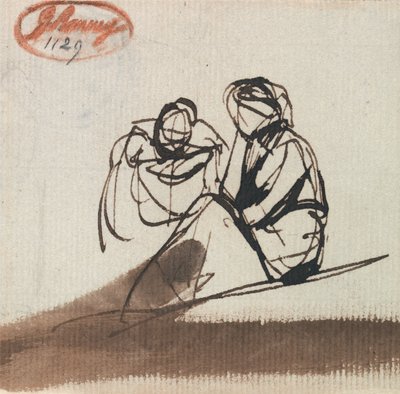 Zwei sitzende Figuren von George Romney