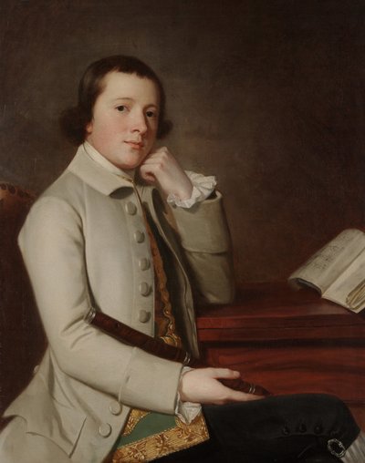Junger Mann mit Flöte, späte 1760er von George Romney