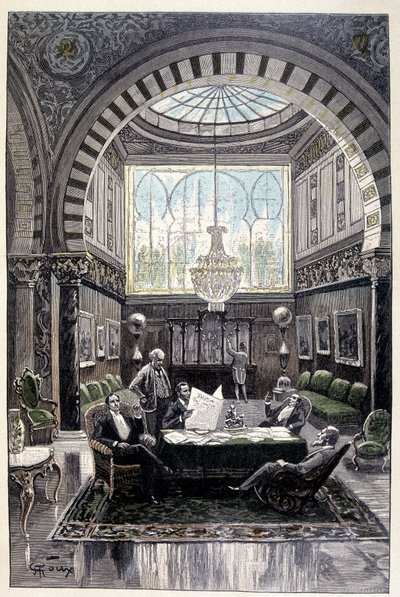 Es war ein Ort des Gesprächs, der am angenehmsten war (Seite 34) in „Testament eines Exzentrikers“ von Jules Verne von George Roux