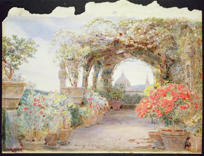 Garten mit Blick auf den Dom, Florenz von George Samuel Elgood