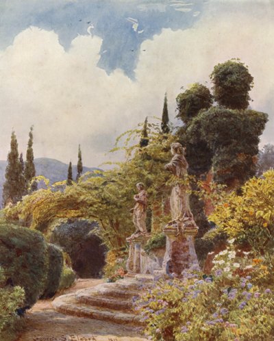 Italienische Gärten: Tor, Villa Arson von George Samuel Elgood