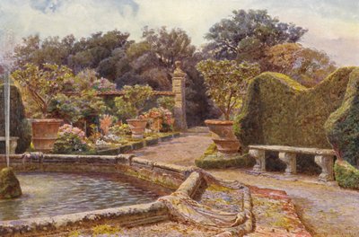 Italienische Gärten: Der Brunnen, Villa di Caniparola von George Samuel Elgood