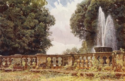 Italienische Gärten: Der große Brunnen, Villa Conti von George Samuel Elgood